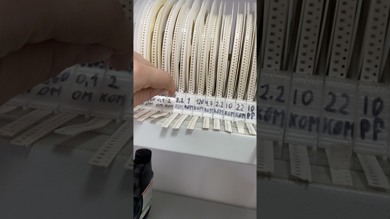 Подставка для катушек с SMD радиодеталями на 3D принтере