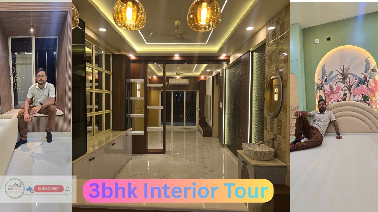 Elegent 3bhk Home Tour. Best Interior Designer in kolkata  west interiors