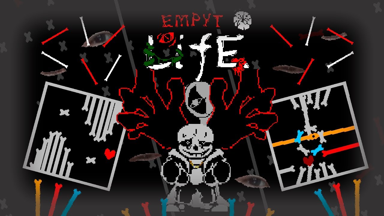 EmptyLife Godless Sans Full Fight (Easy mode, 50 damage, 1 sec invincibility) Completed