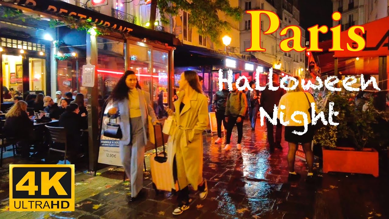 Paris , France  🇫🇷 - Halloween Walk 2022 - 4K-HDR Walking Tour | Paris 4K | A Walk In Paris