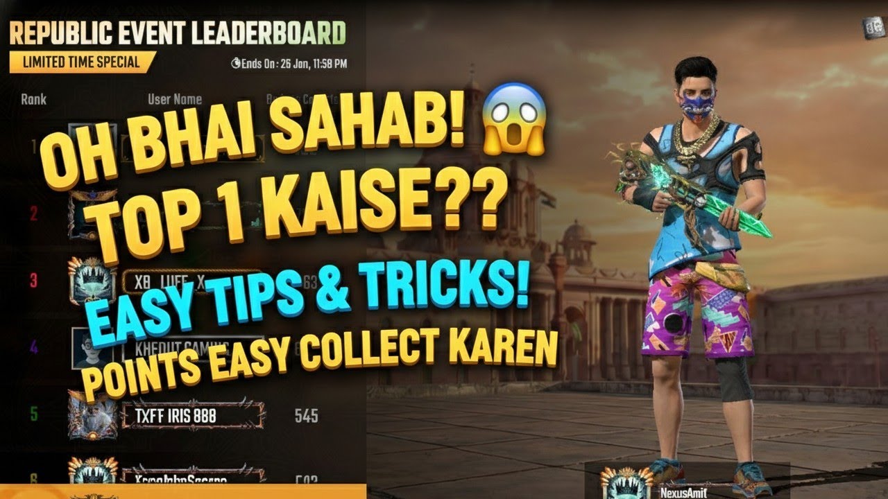 Republic Event: Unlimited Token Claim Trick!🔥 Global Top 1 Kaise Kare?🇮🇳#Scarfall