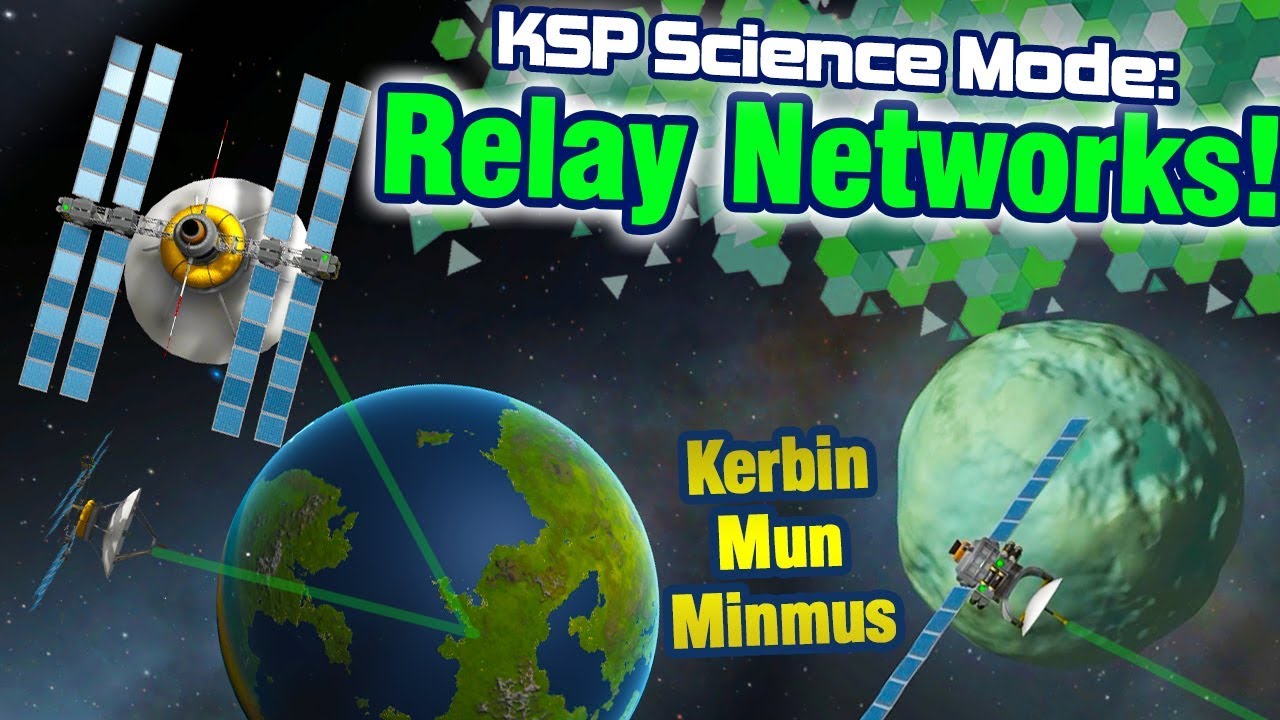KSP: Establishing Geostationary Kerbin Relays AND Mun + Minmus relays in 1 launch!