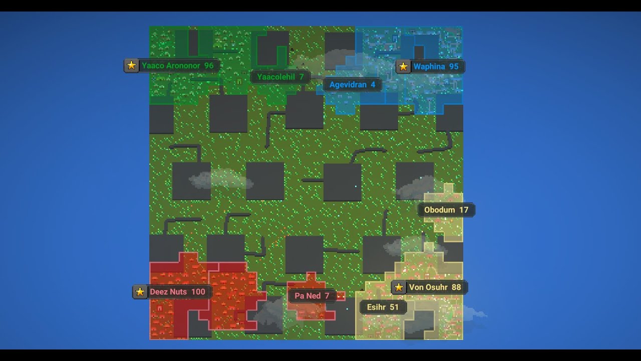4 Waring Nations Fight To The Death! -WorldBox