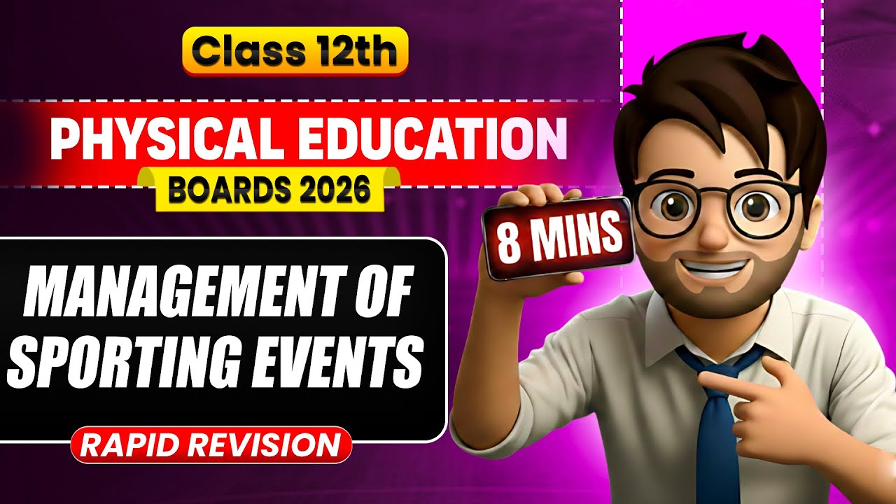 Management Of Sporting Event class12 in 8min🔥 / Rapid Revision / Physical Education Chapter-1