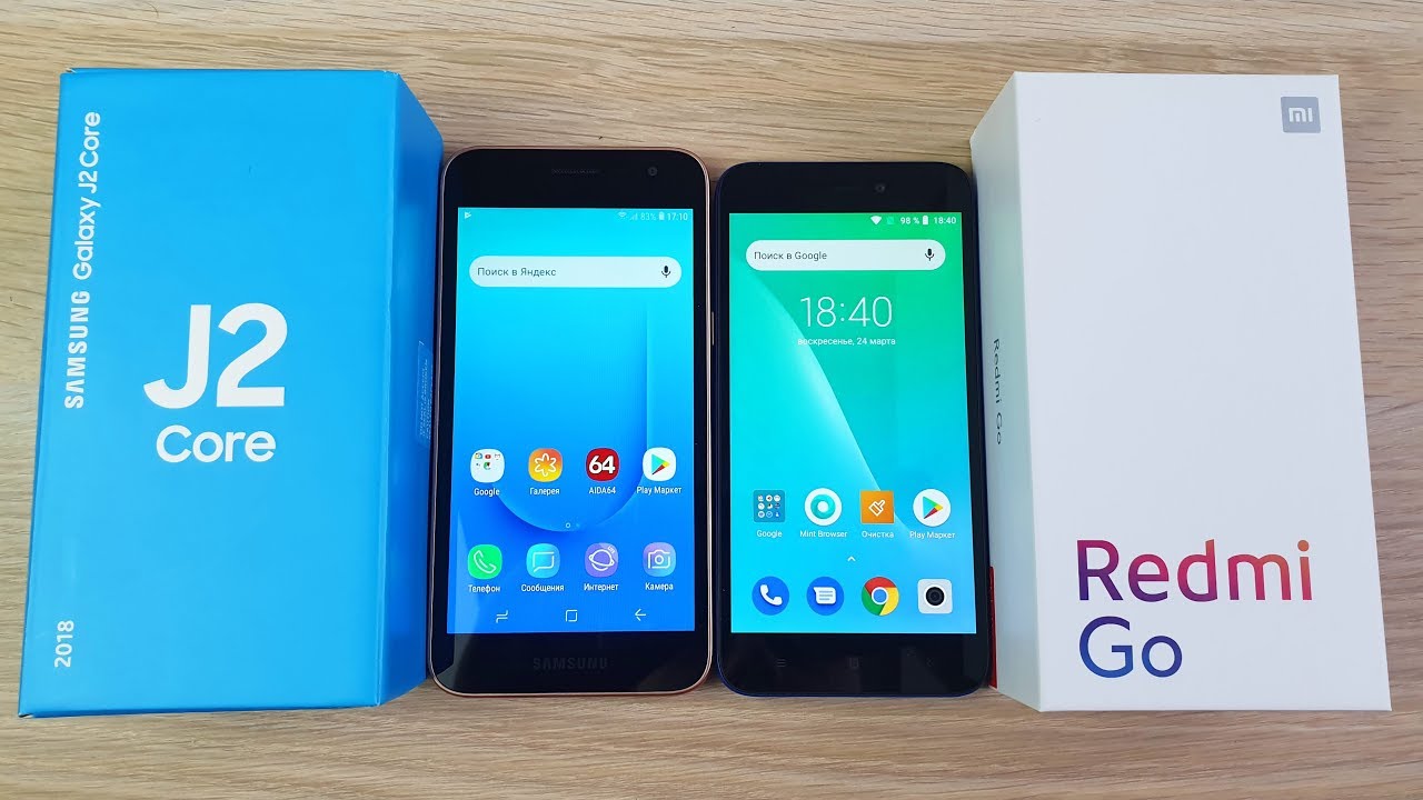 Samsung Galaxy j2 Core vs Xiaomi Redmi Go - ЧТО ВЫБРАТЬ? ПОЛНОЕ СРАВНЕНИЕ!