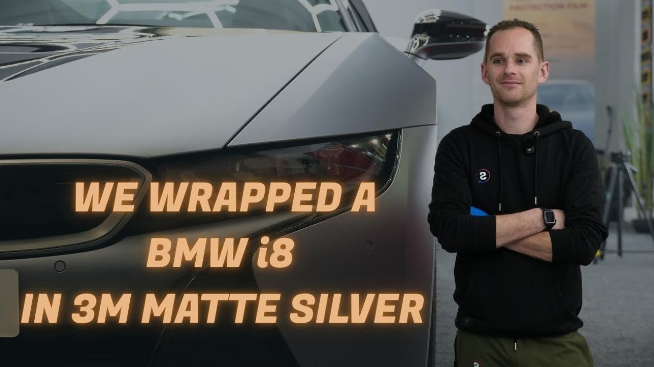BMW i8 Gets a NEXT LEVEL Wrap! 3M Matte Silver Vinyl Wrapping
