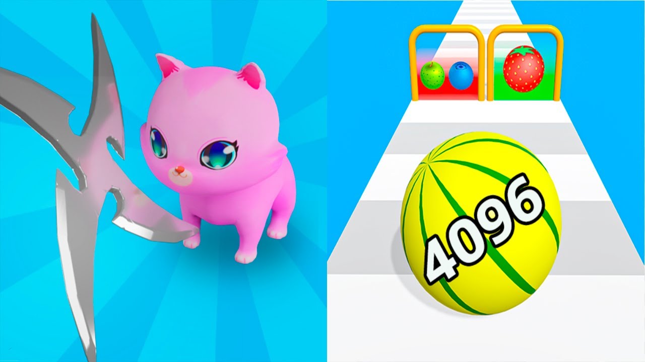 Dont slice the Cats VS Ball Run Fruit Fruit Merge - All Levels SpeedRun Gameplay Android iOS Ep1