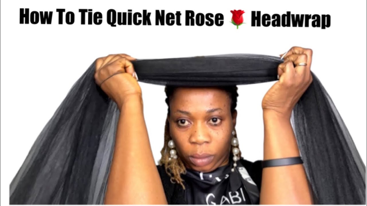 How To Tie Quick Net Rose 🌹 Headwrap
