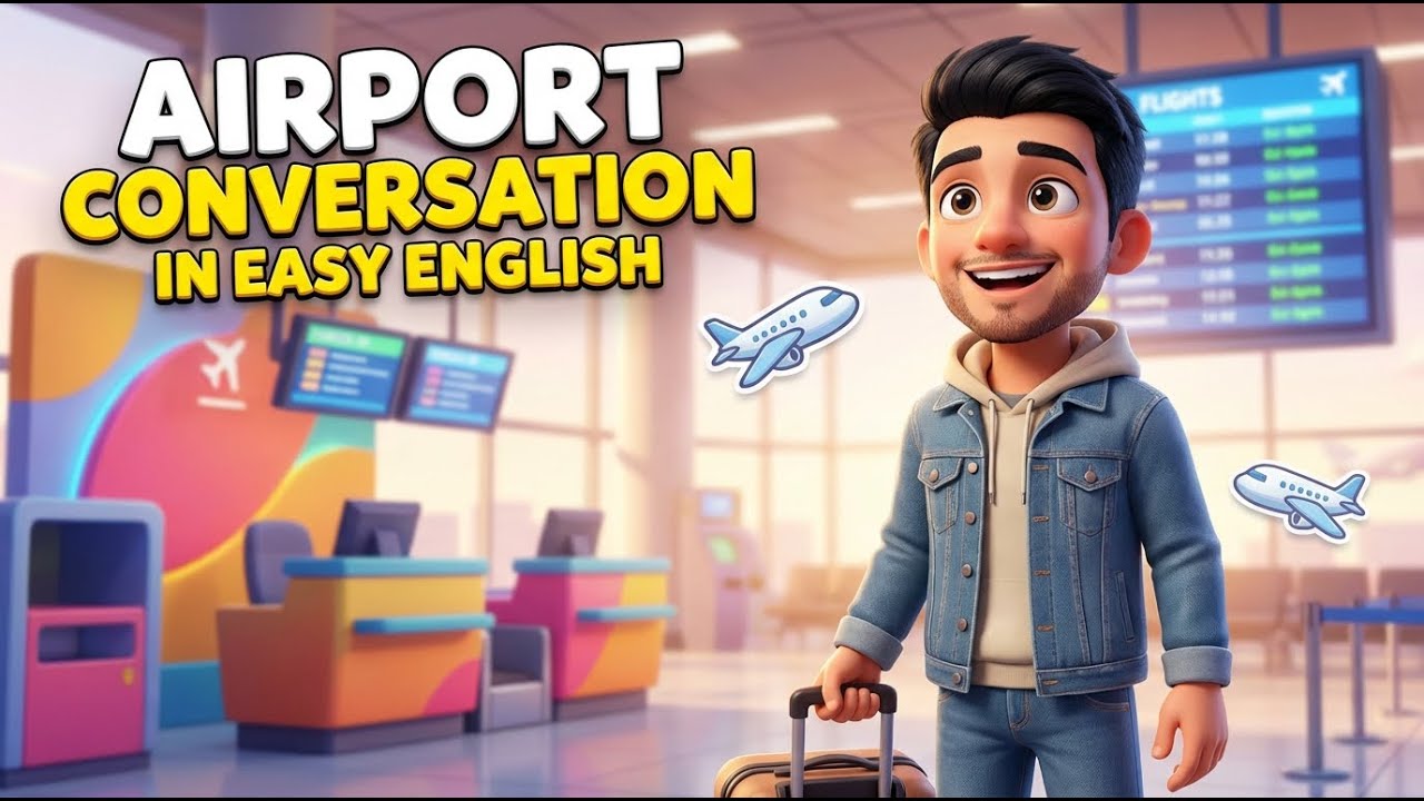 Airport english conversation for beginners || East english practice || Improve your English 