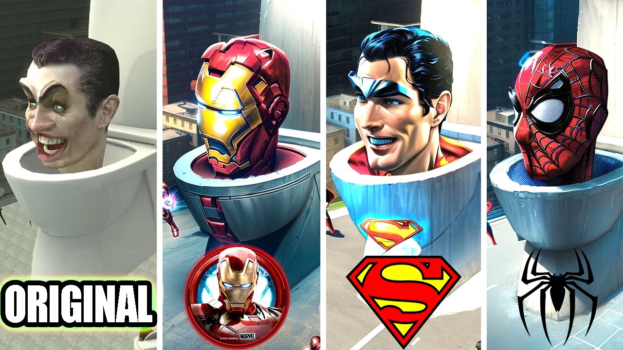 SKIBIDI TOILET vs SUPERHEROES ( Ft. SPIDERMAN, IRONMAN, BATMAN, SUPERMAN, VENOM, HULK, MARVEL )