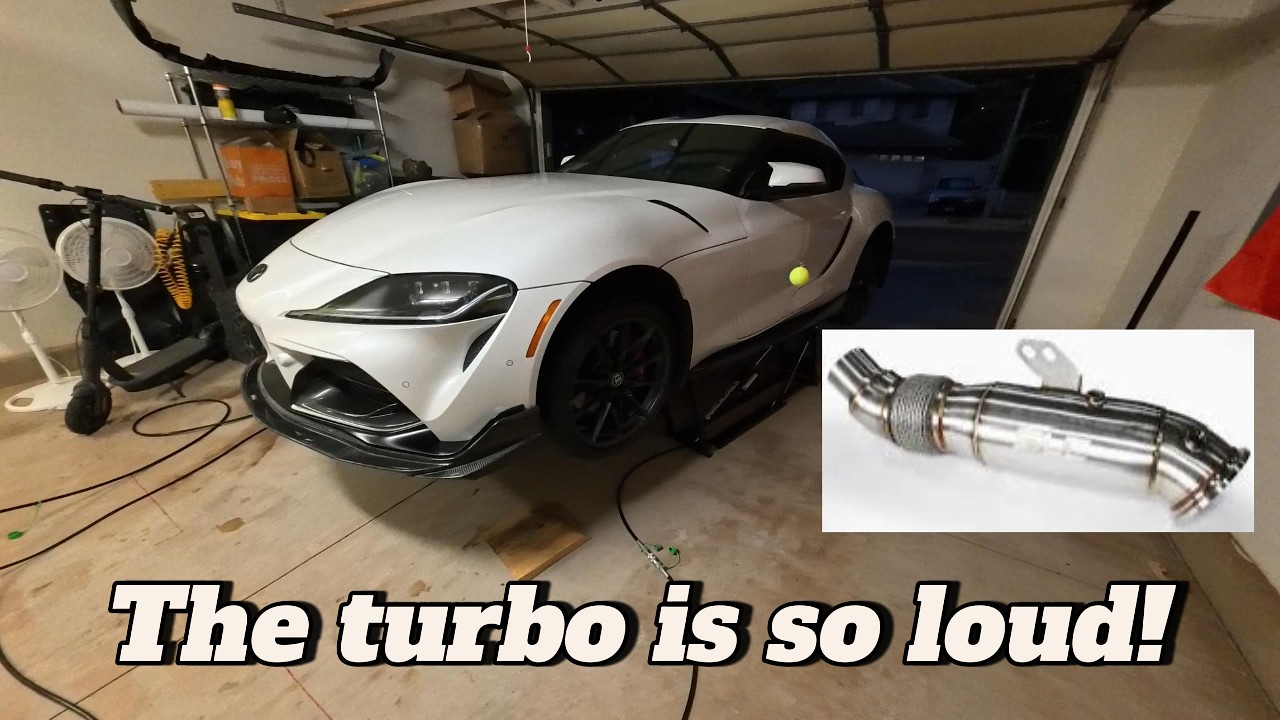 Замена выхлопной трубы на A90 Supra! Active Autowerke → Безкатализаторная выхлопная труба SLE