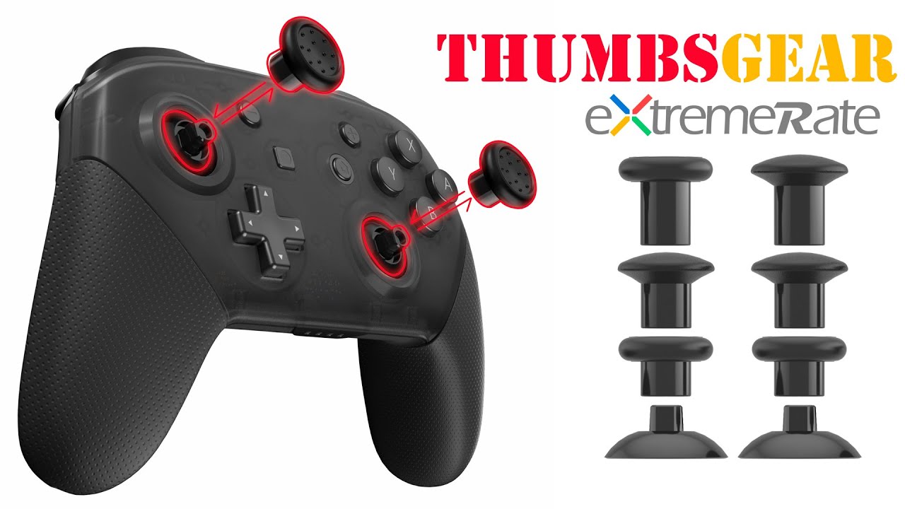 Nintendo Switch Pro Controller ThumbsGear Elite Thumbsticks Installation Guide - eXtremeRate