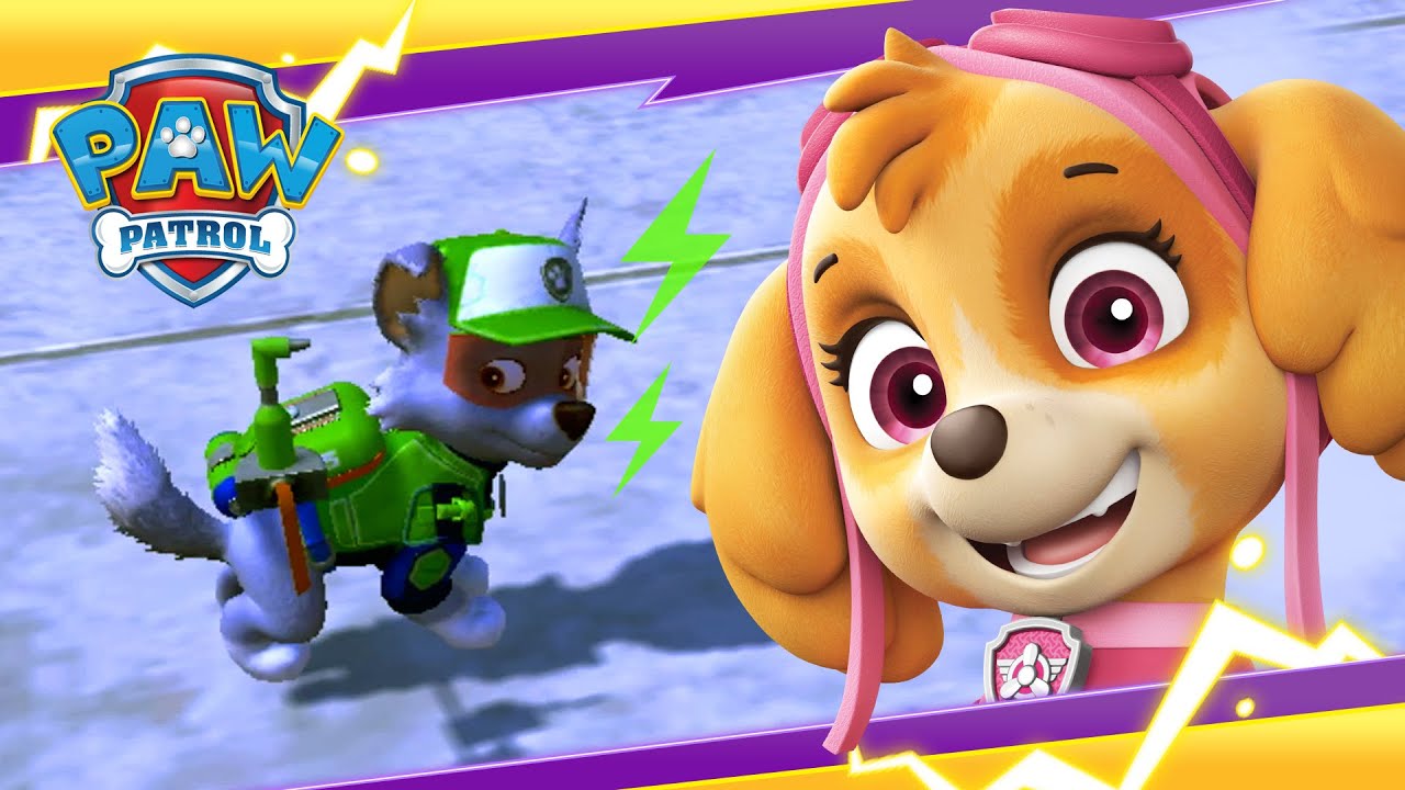 Motopieski Rocky i Skye przywracają prąd w Mieście Przygód! - Psi Patrol PAW Patrol po polsku