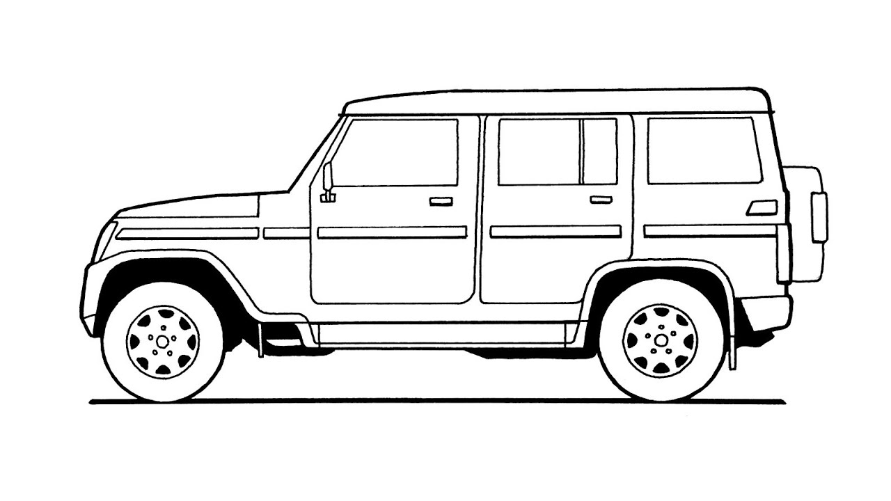 How to draw a Mahindra Bolero