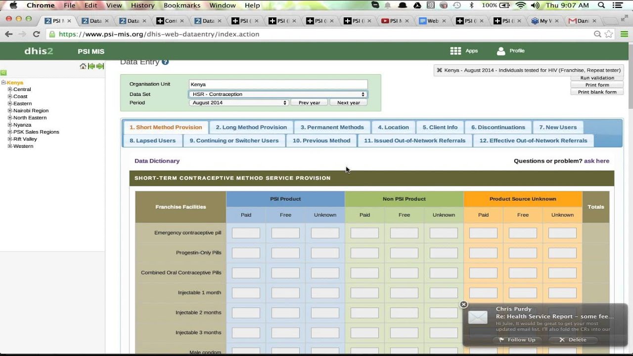 Health Service Report   How to use DHIS2 to complete HSR 10 30 14, 8 35 AM