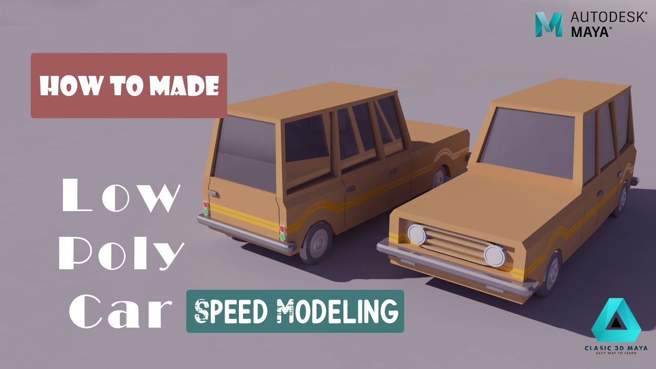 Making a low polygon Car Speed Modeling with Autodesk Maya