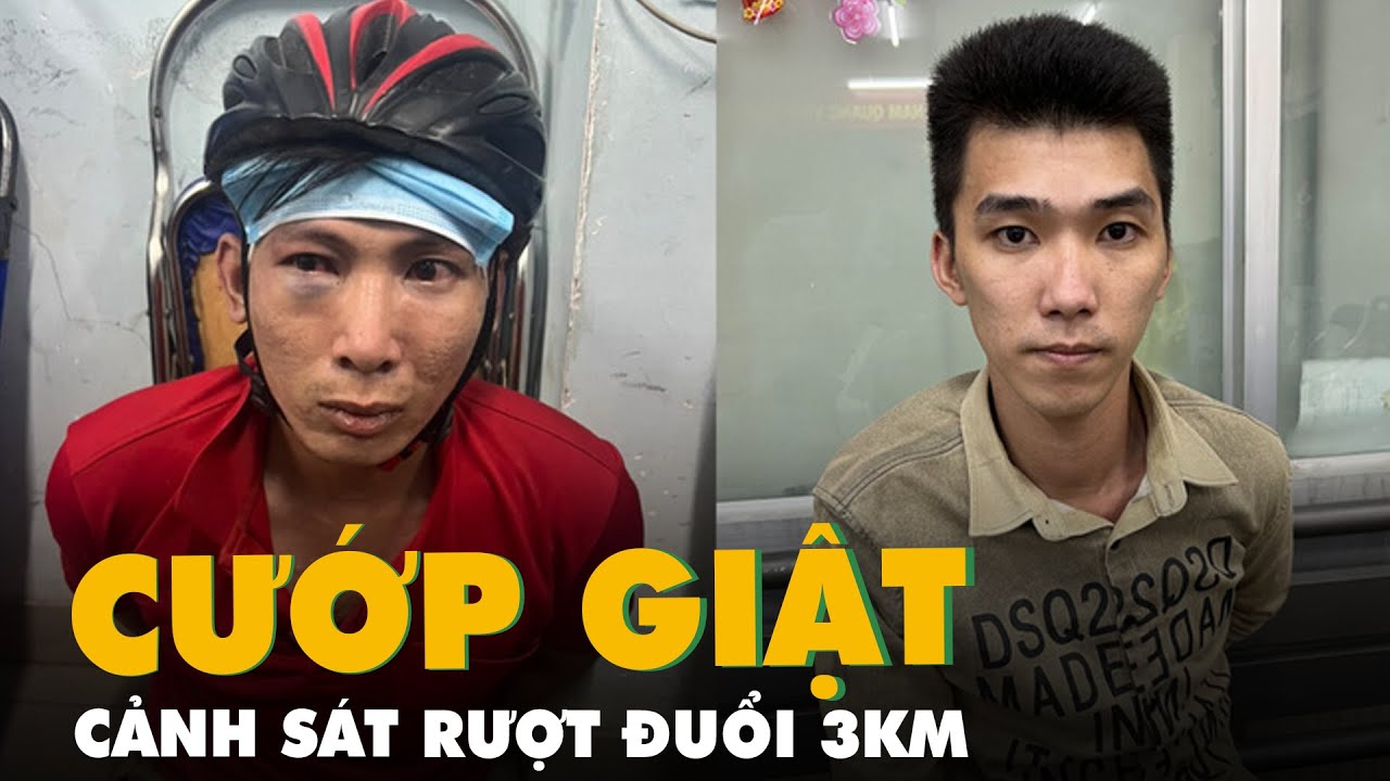 Trinh sát rượt đuổi 3km bắt tên cướp giật điện thoại ở TP.HCM