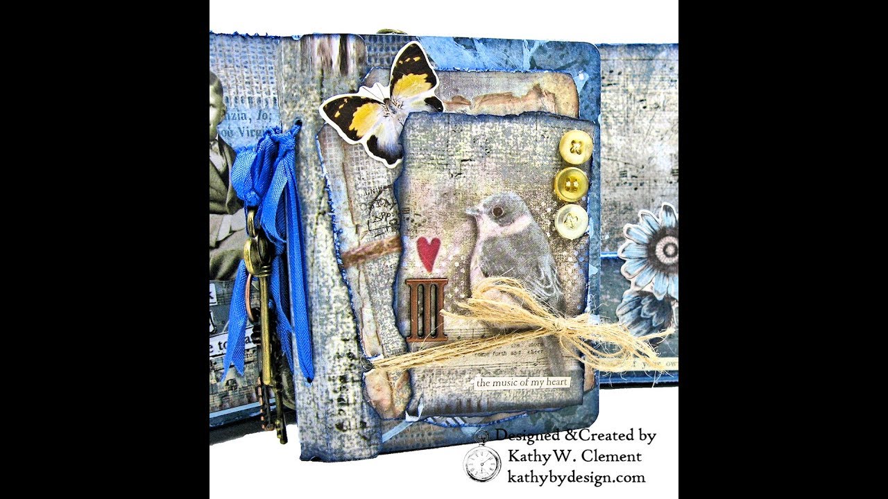 Stamperia BLUES Trifold Folio and Eileen Hull Passport Journal Insert
