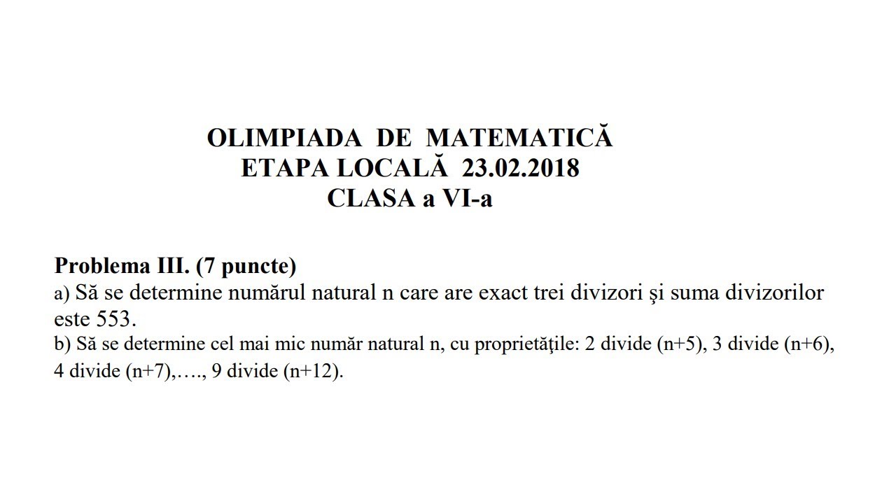 Olimpiada locala 2018, clasa a 6-a - Problema 4