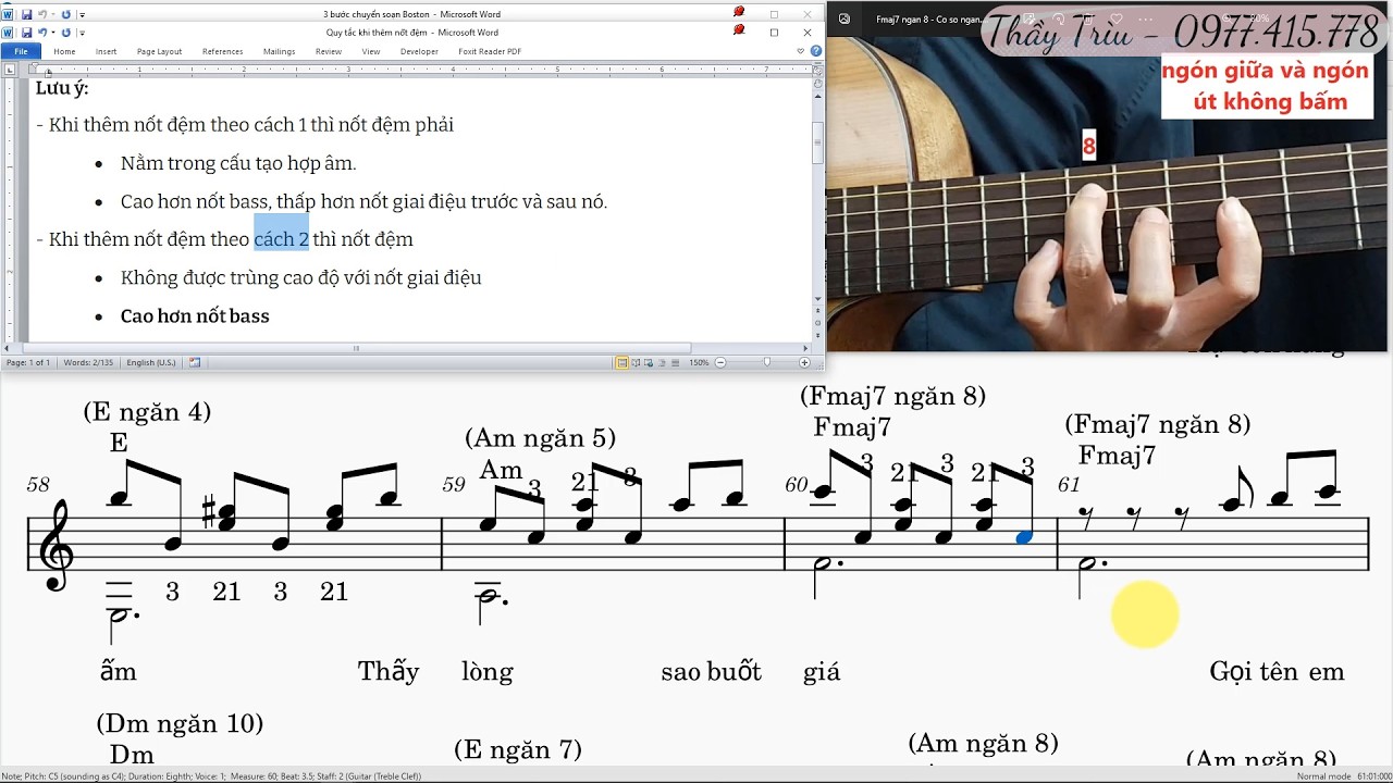 BÀI 8 (P2): CHUYỂN SOẠN RIÊNG MỘT GÓC TRỜI [Khóa học Fingerstyle & Chuyển soạn 3]