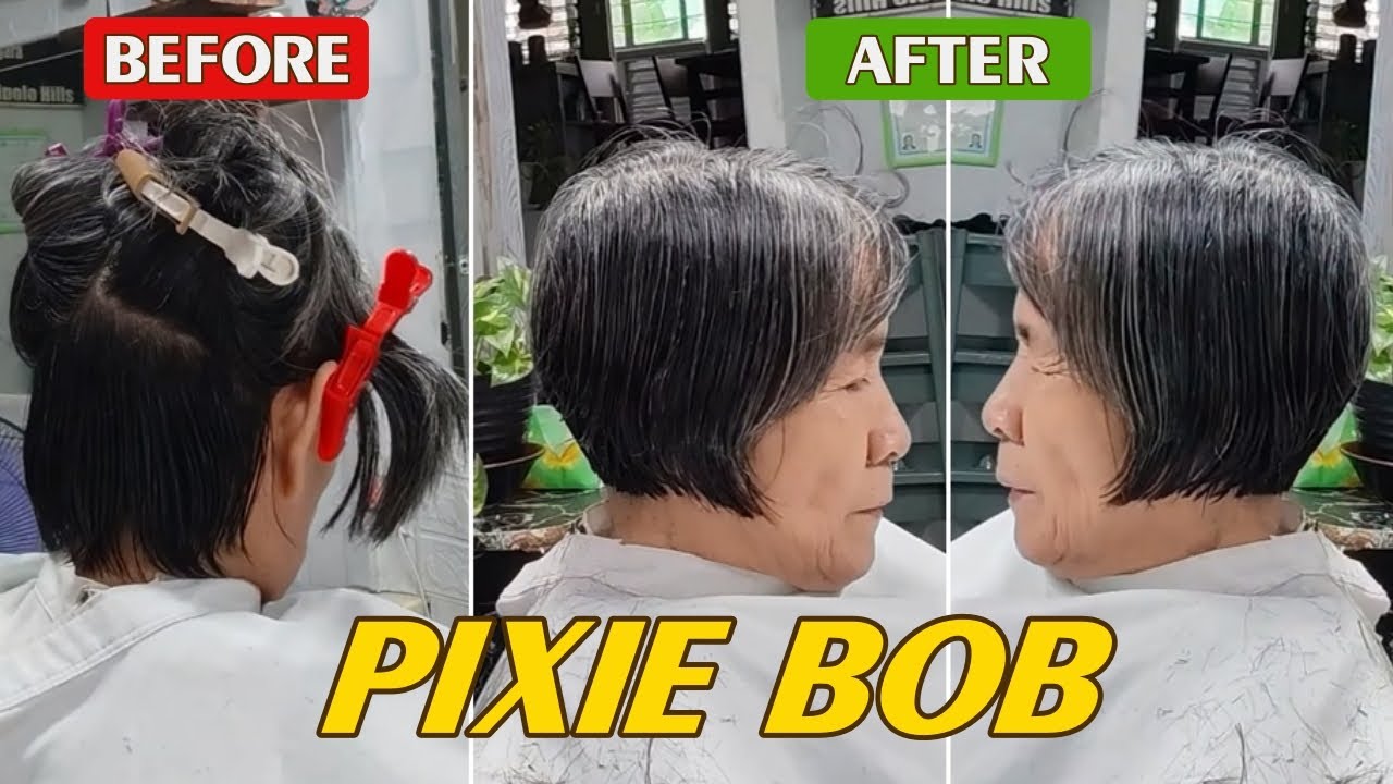 Soft Anti Age Pixie Bob Haircut for Mature Grey Hair | Easy to Care for Every Day
