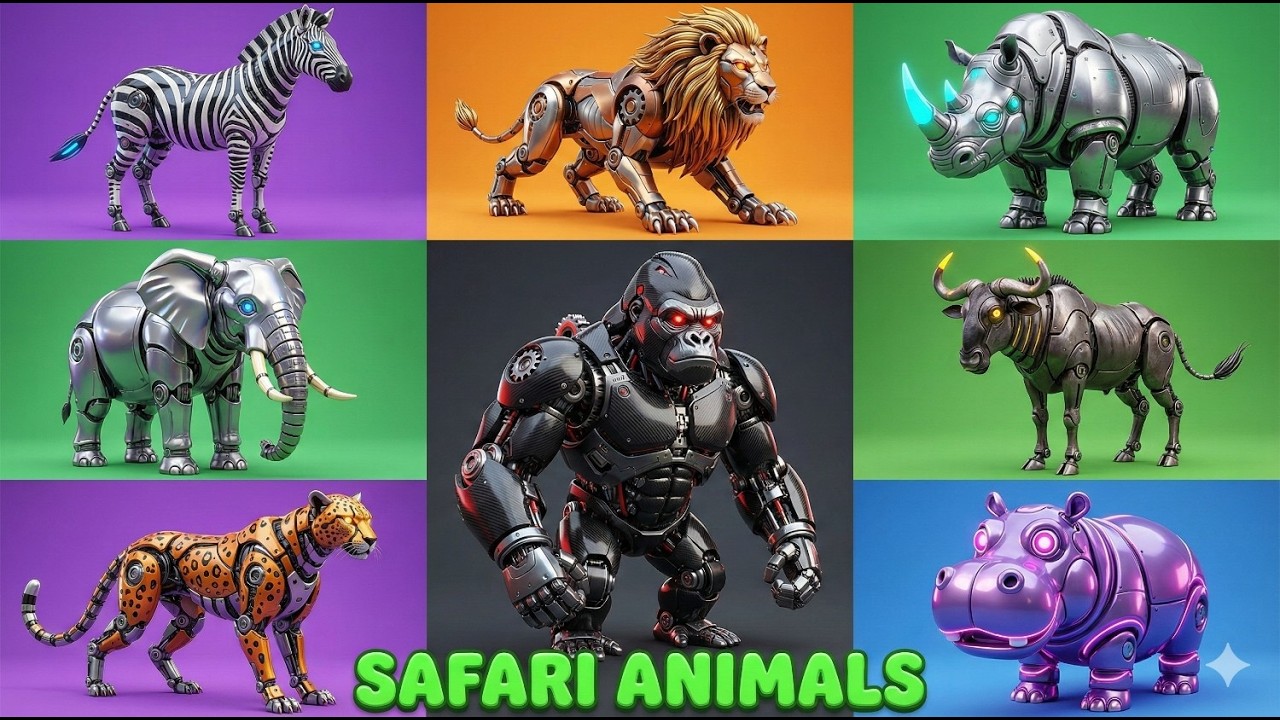 ABC Colorful Safari Animal Transformation Song | Colors & ABCs Learning Song For Kids