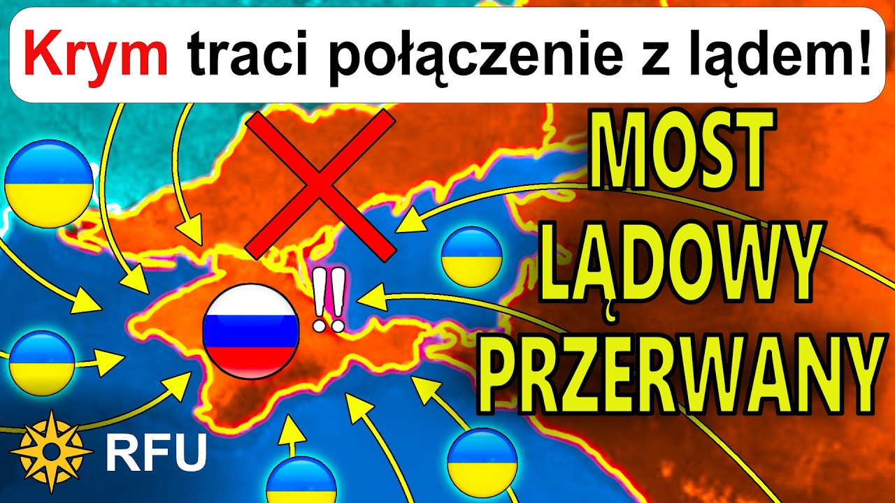 Ukraina rozbija most lądowy: Krym odcięty, a rosyjskie drogi płoną aż po Donieck