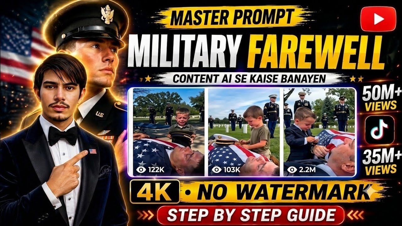 How to Create Viral USA Military Farewell AI Videos | Step-by-Step Guide