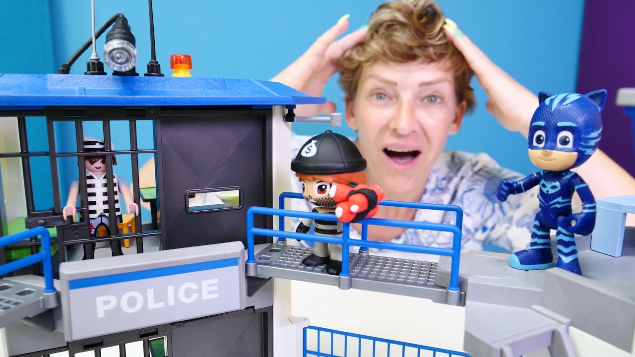 Nicole arbeitet als Gef&auml;ngnisw&auml;rterin - Oh nein, der Ganove ist get&uuml;rmt - Spielzeugvideo f&uuml;r Kinder