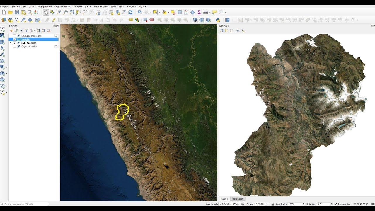 QGIS 3.-Cortar mapas base(Google maps,ESRI,BING,XYZ,etc) teniendo como limite  un área de estudio .