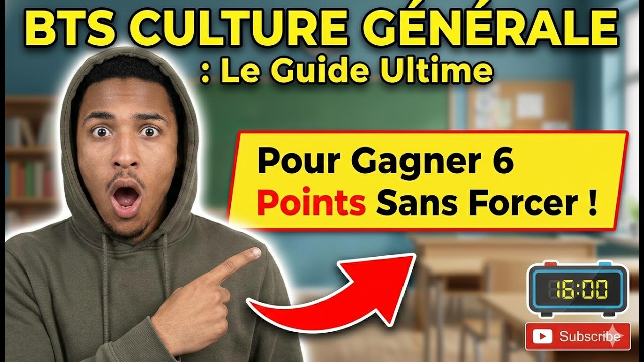 BTS CULTURE GÉNÉRALE 2026 : Le Guide Ultime Pour Gagner 6 Points Sans Forcer !