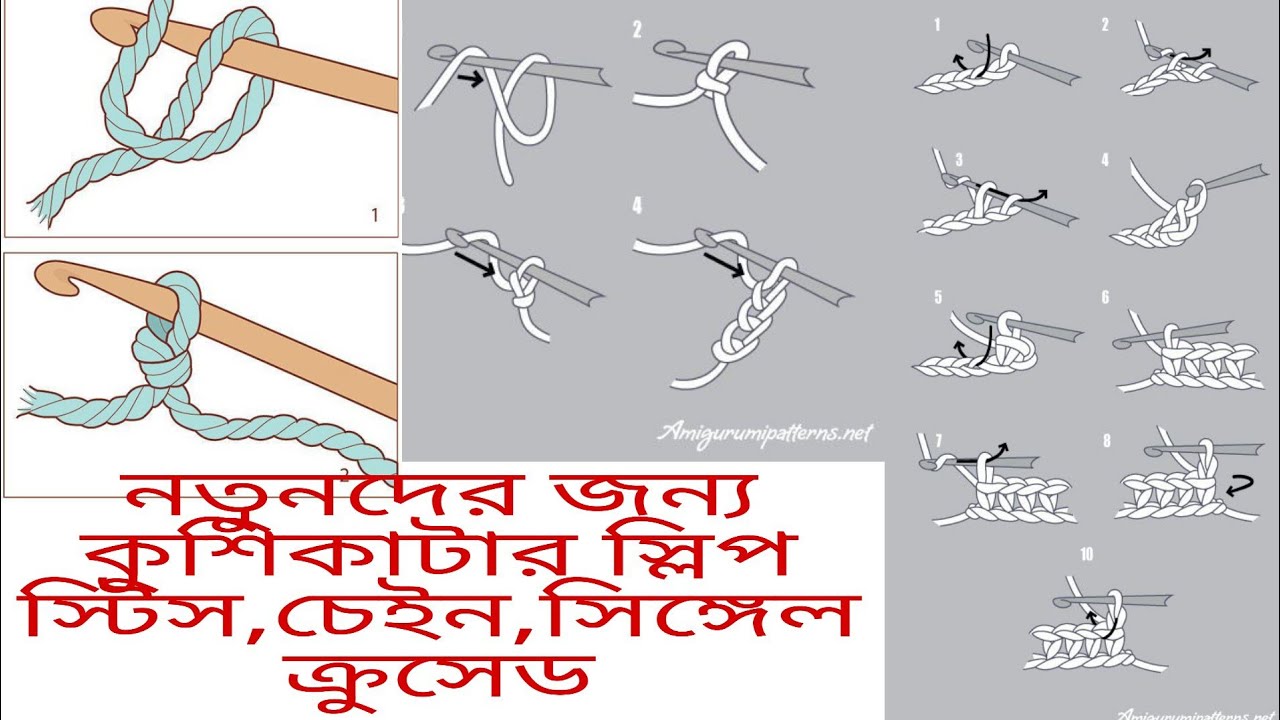 crochet work at begin ,ক্রুশের কাজ শুরু থেকে পর্ব ১,কুশির A to Z,কুশিকাটা কাজ শুরু থেকে