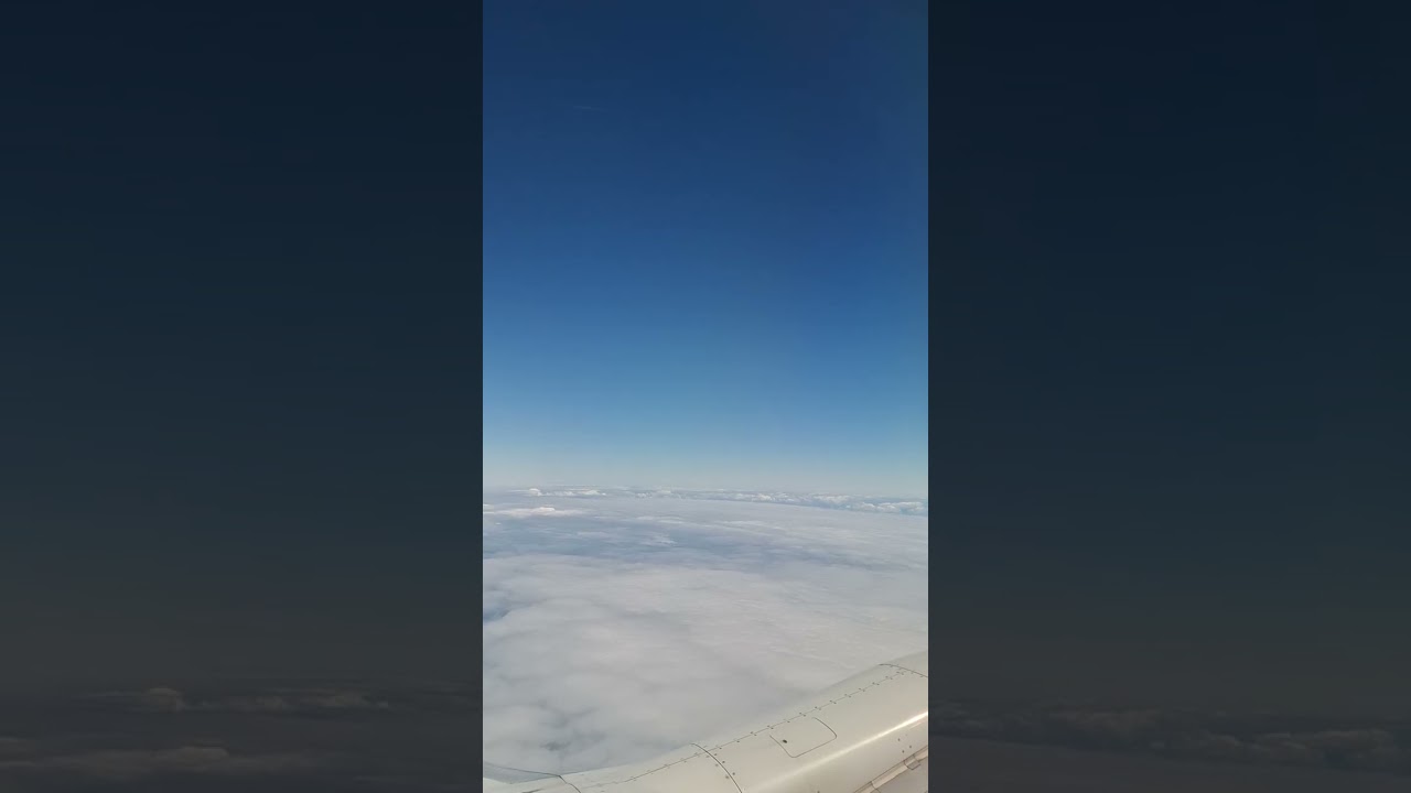 Deep Focus Airplane Engine Above Clouds 1h