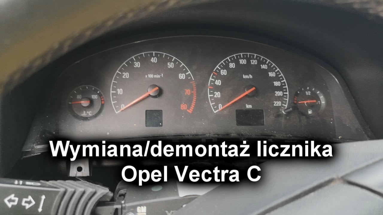 Demontaż wymiana licznika prędkościomierza Opel Vectra C
