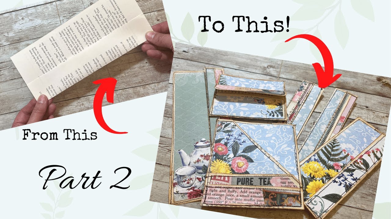 Junk Journal Book Page 💡Ideas! 💡- Part 2!  📔Start with the same fold to make 10 Ideas!📔