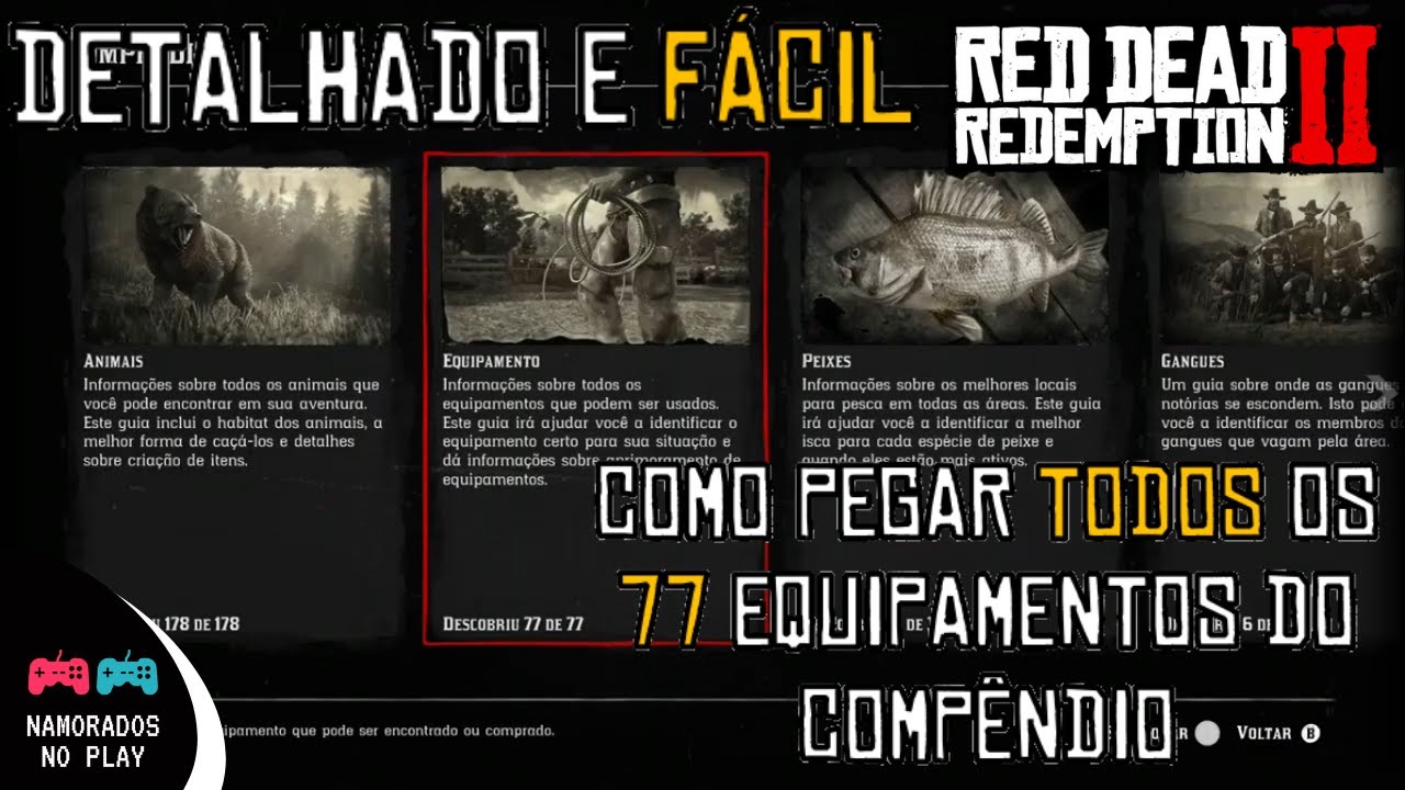 Como pegar TODOS 77 equipamentos COMPLETO e FÁCIL Red Dead Redemption 2
