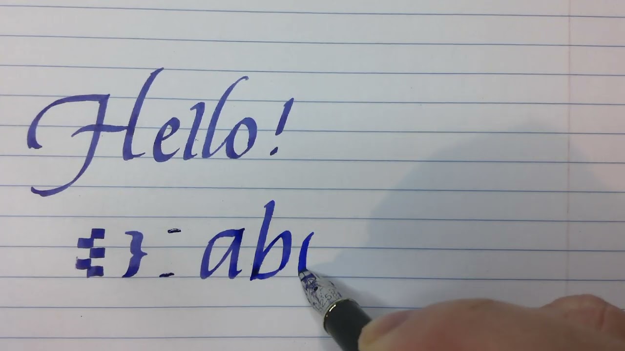 Demo of calligraphy fountain pen