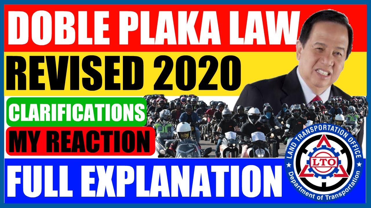 Doble Plaka Law 2020 | Full Explanation | Clarifications | My Reaction