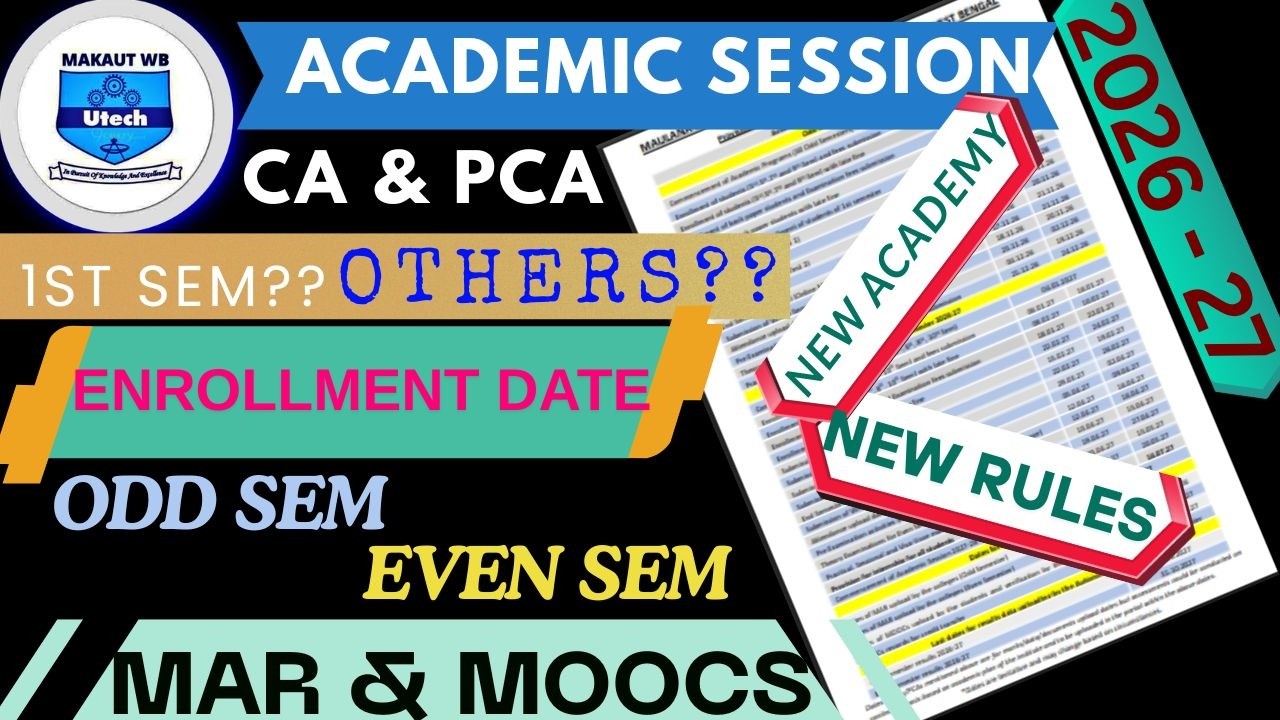 MAKAUT || NEW ACADEMIC PLAN || ODD & EVEN SEM 2026-27 #makaut #makautuniversity #makaut_new_notice #