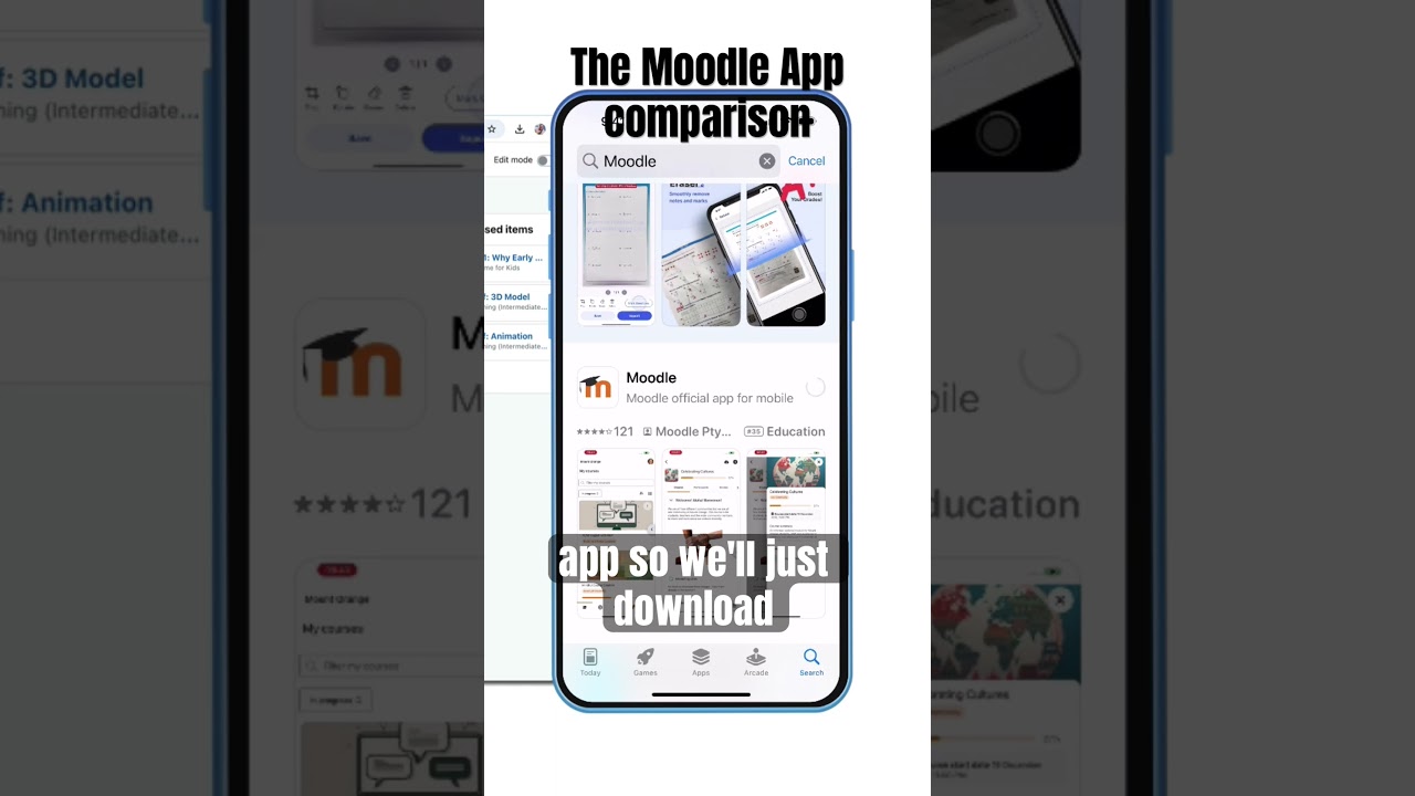 Moodle App & Web comparison #tutorial #moodle #howto