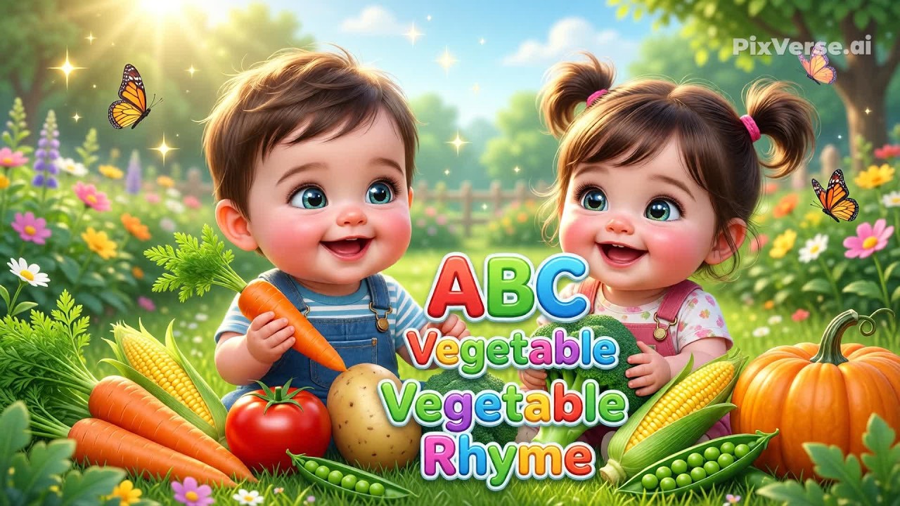 ABC vegetable rhyme for kids🥕🫑| Kids alphabet rhyme | Kids educational song |Nursery rhymes for kids