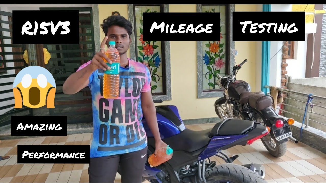 R15V3 😍/1 liter mileage testing / Amazing results 💓😲/தமிழ்/