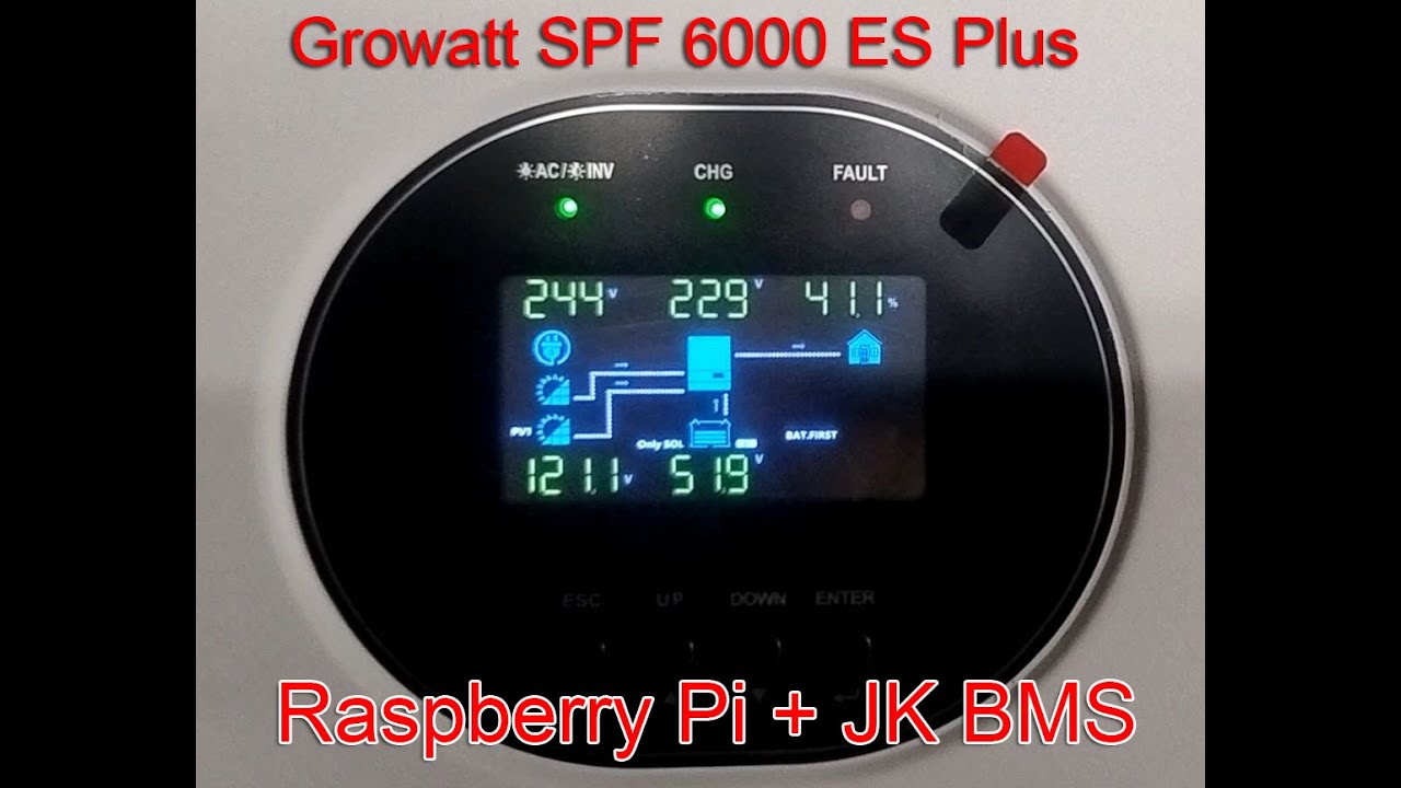 Growatt SPF 6000 ES Plus + Raspberry Pi + JK BMS