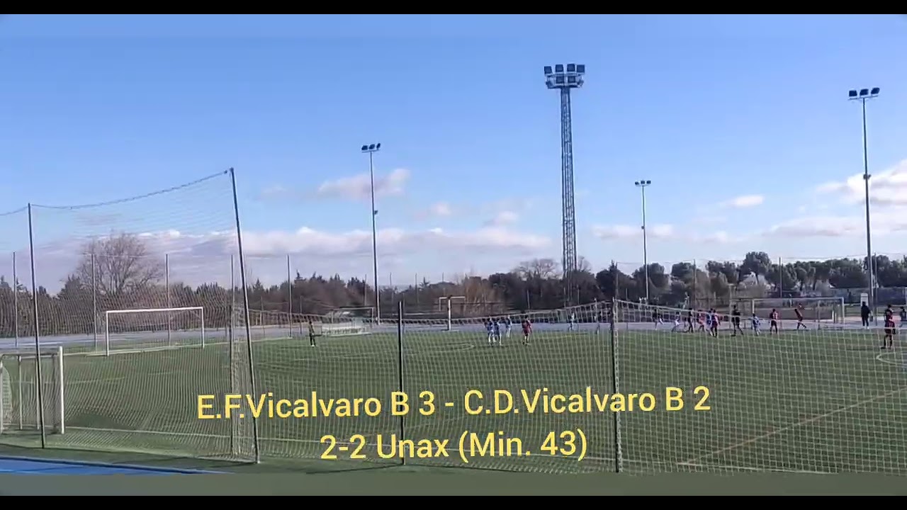 Resumen Infantil B 25/26 Jornada 16 EF Vicálvaro B 3 C.D. Vicálvaro 2 (31/1/2026)