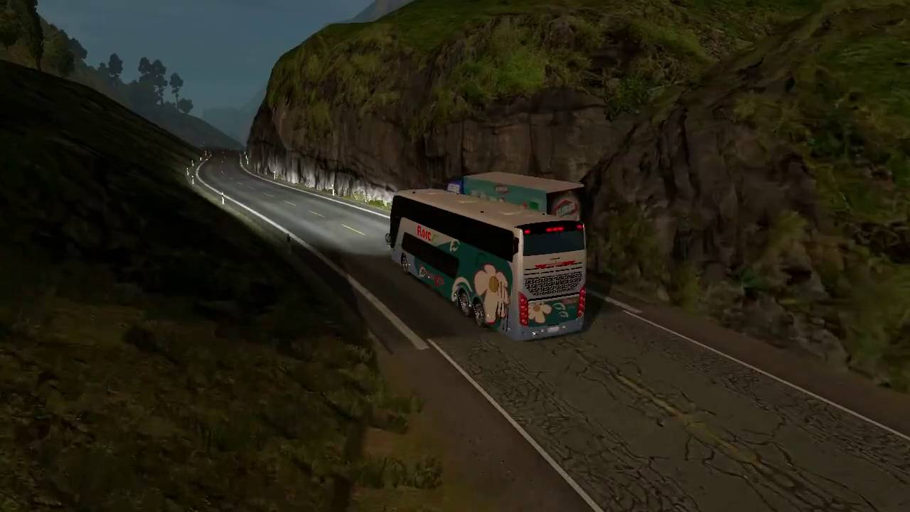 EURO TRUCK  SIMULADOR 2 MAPA LIMA - CUZCO SIETE VUELTAS BUS FLORES