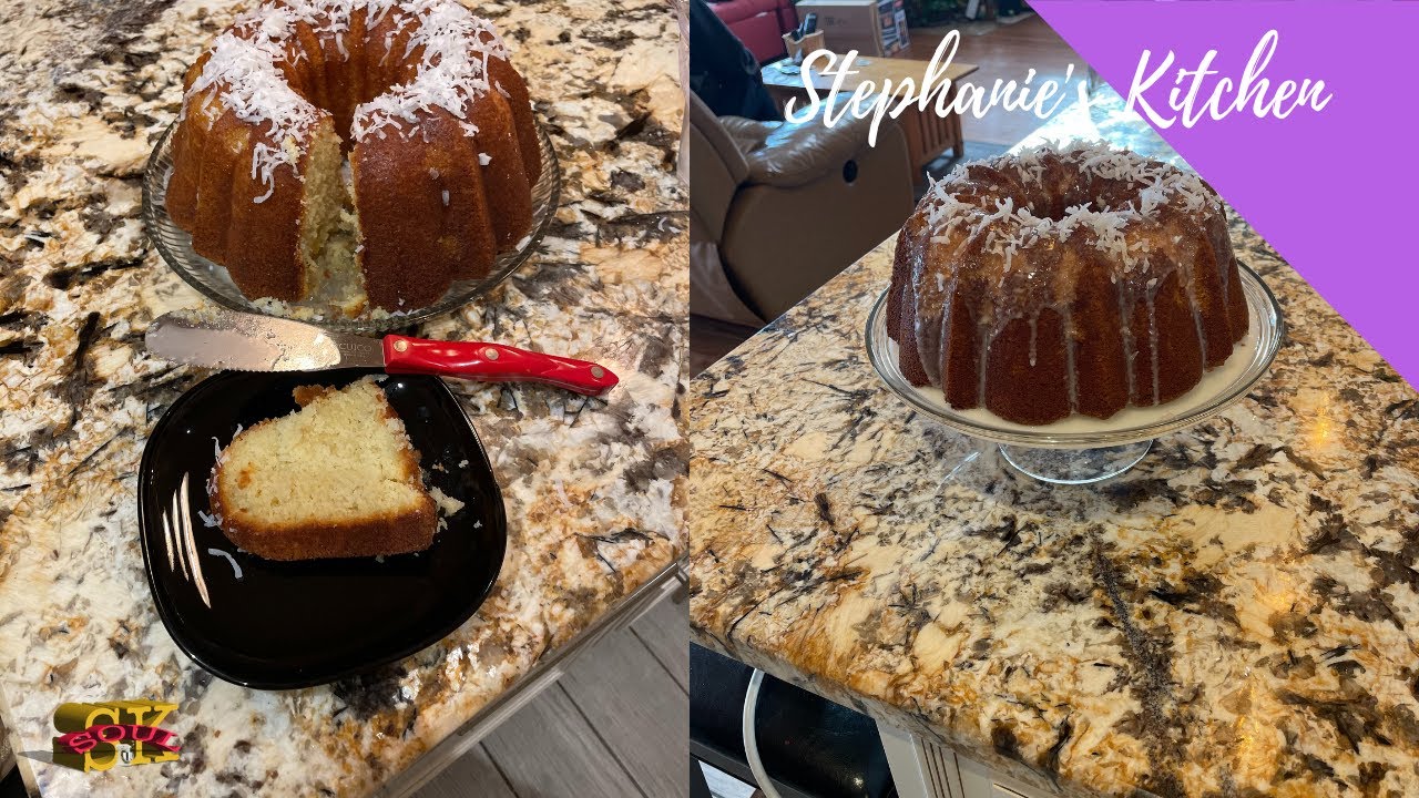 Lemon Coconut Mascarpone Pound Cake in the Ninja XL Air Fryer Oven