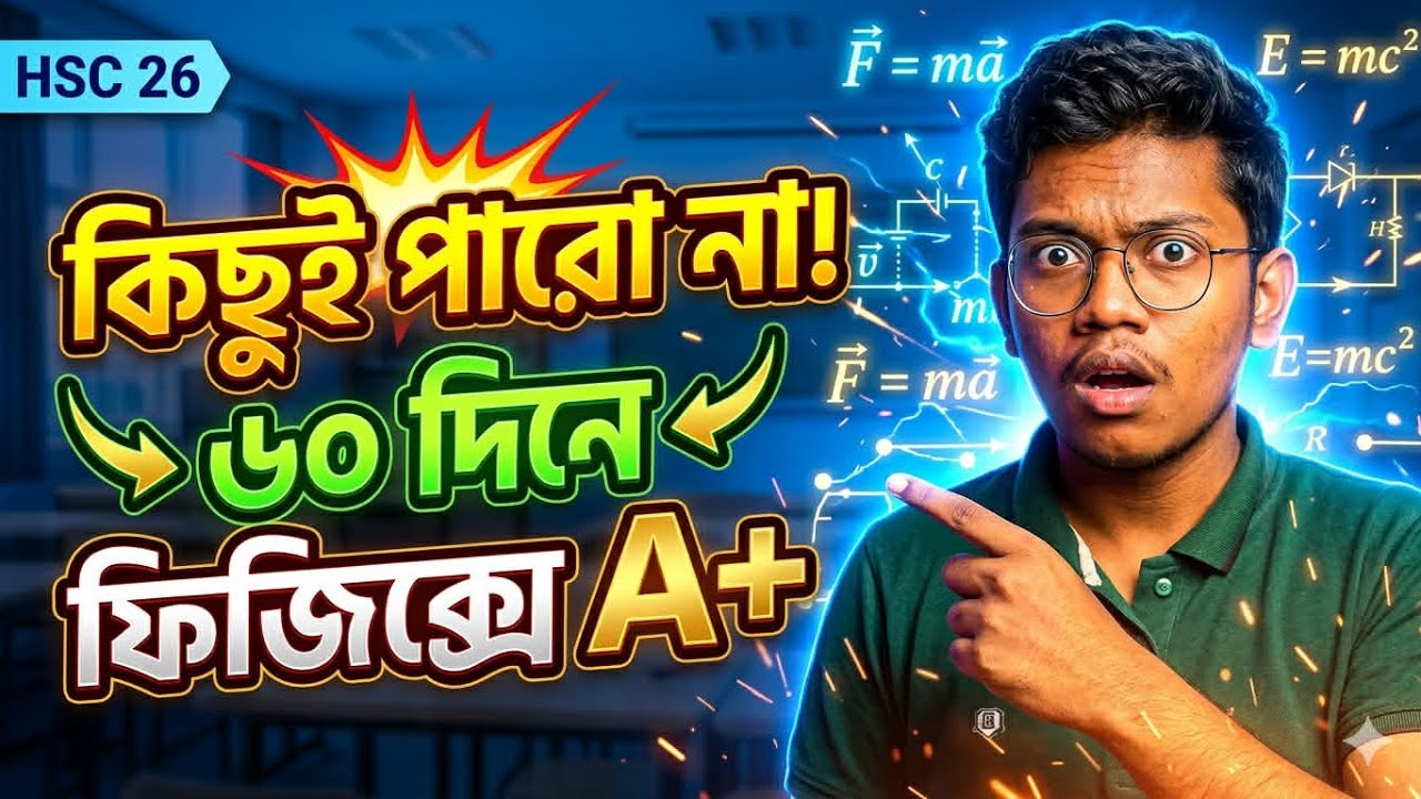 HSC 26 ব্যাচের যারা কিছু পড়ো নি তোমাদের একটা গাইডলাইন, কীভাবে ৬০ দিনে সব কভার করবা ⤵️