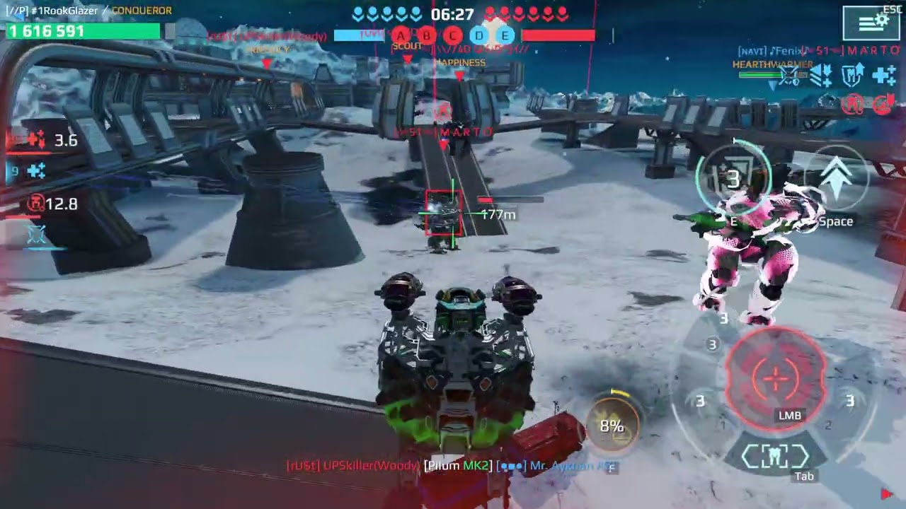 How did I do as a random against a 6 man squad with a 3 man on our team? | War robots