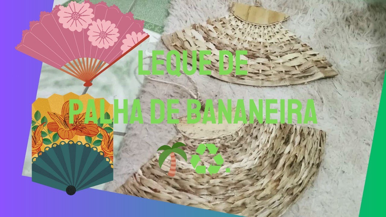 Um leque, feito com palha de bananeira 😍🌹.