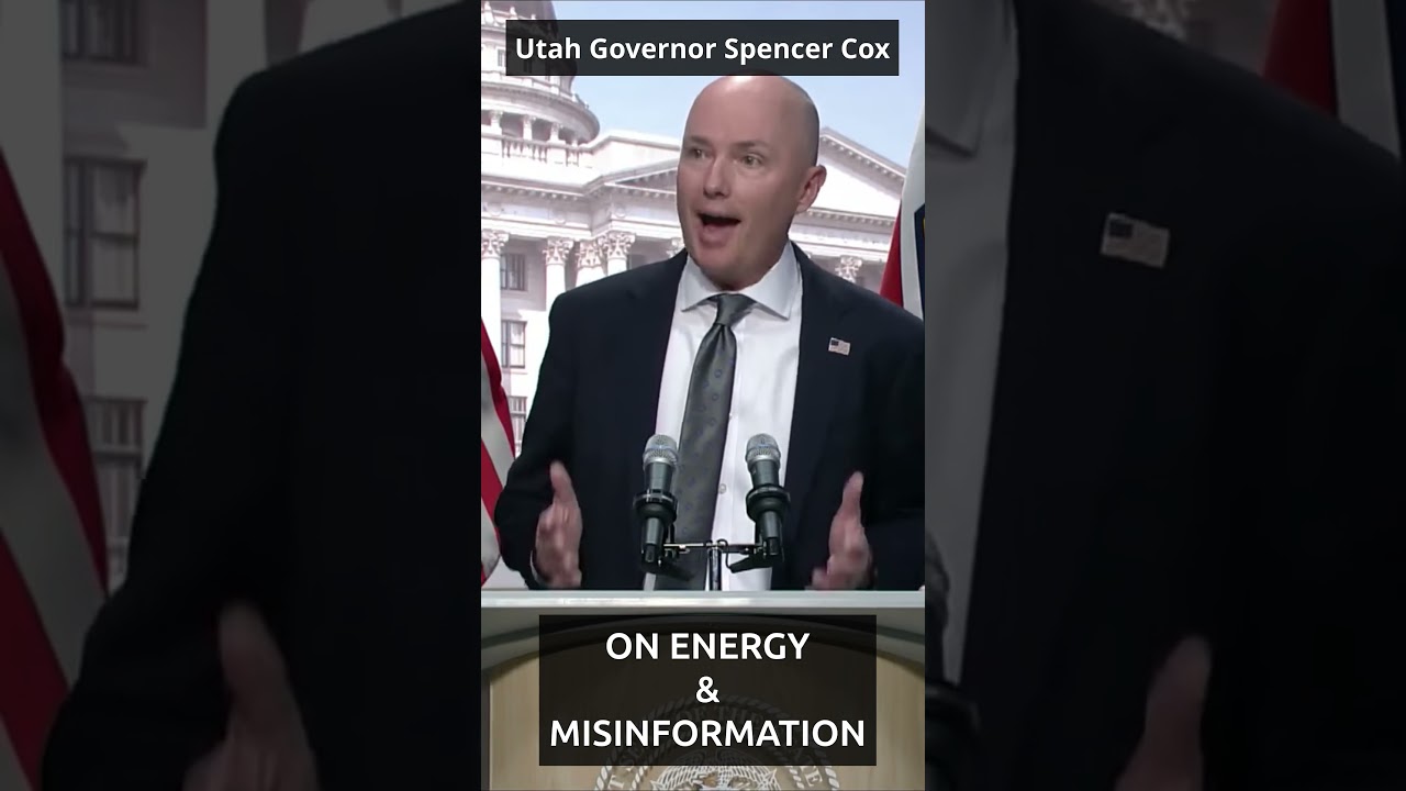 Utah Governor Spencer Cox on Energy & Misinformation #energy #misinformation #datacenter